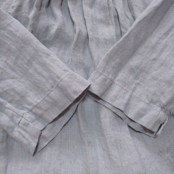Fog Linen inen V-Neck Gathered Blouse - Picture 6 of 7